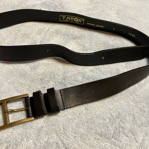 Vintage Tarox Ladies Belt, Black with Copper Buckle, Made in Italy, large